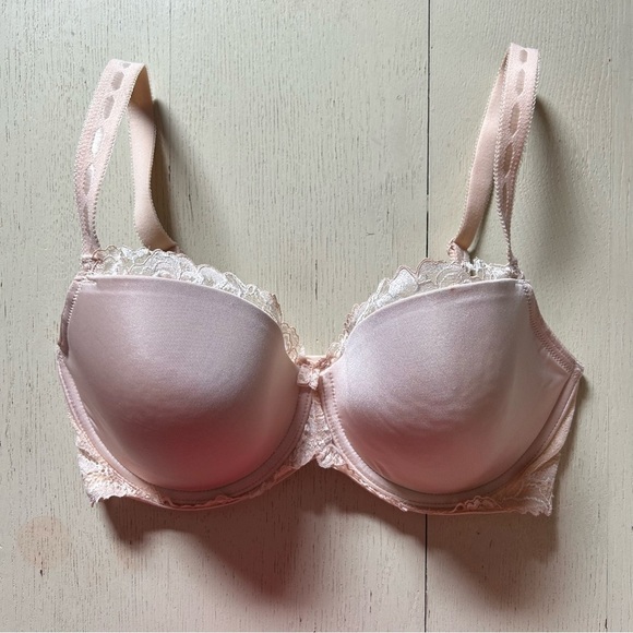 Paramour Tan Lace Bra Padded Underwire 34DD - Picture 1 of 4